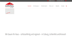 Desktop Screenshot of kroeckel-bau.de