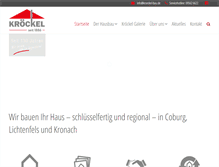 Tablet Screenshot of kroeckel-bau.de